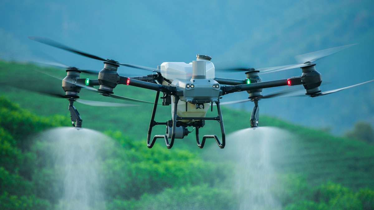 Drone per la viticoltura in collina a Vite in Campo Eroica